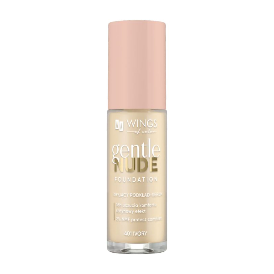 Тональна основа-сироватка для обличчя AA Wings of Color Gentle Nude Foundation Covering Foundation-Serum, 401 Ivory, 30 мл