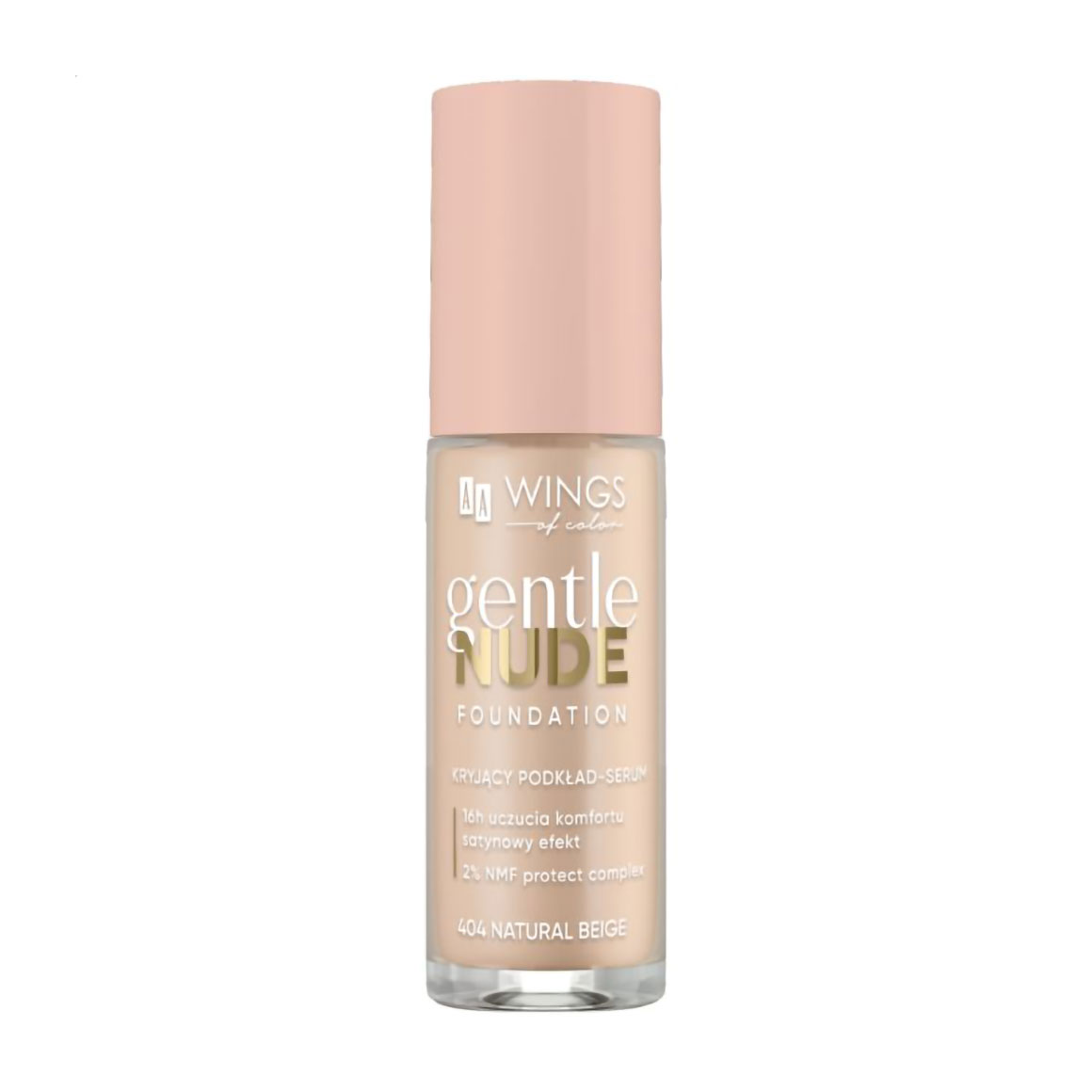 Тональна основа-сироватка для обличчя AA Wings of Color Gentle Nude Foundation Covering Foundation-Serum, 404 Natural Beige, 30 мл